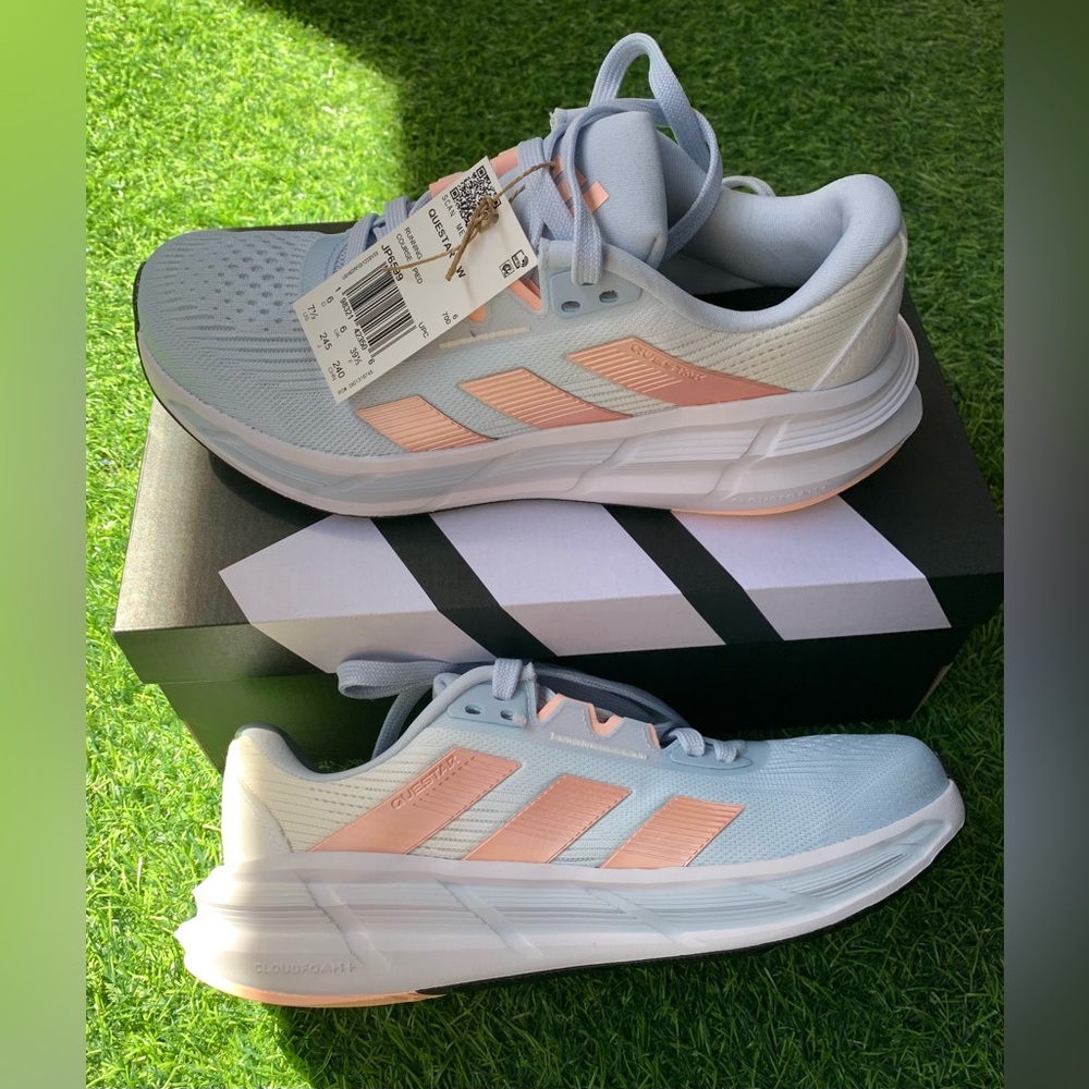 adidas Women's Light Blue & Pink Athletic Running Shoes